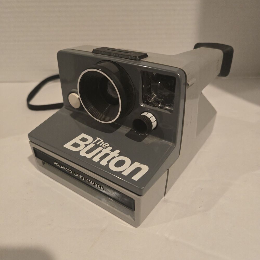 Vintage 80s Polaroid The Button Instant‎ Land Camera